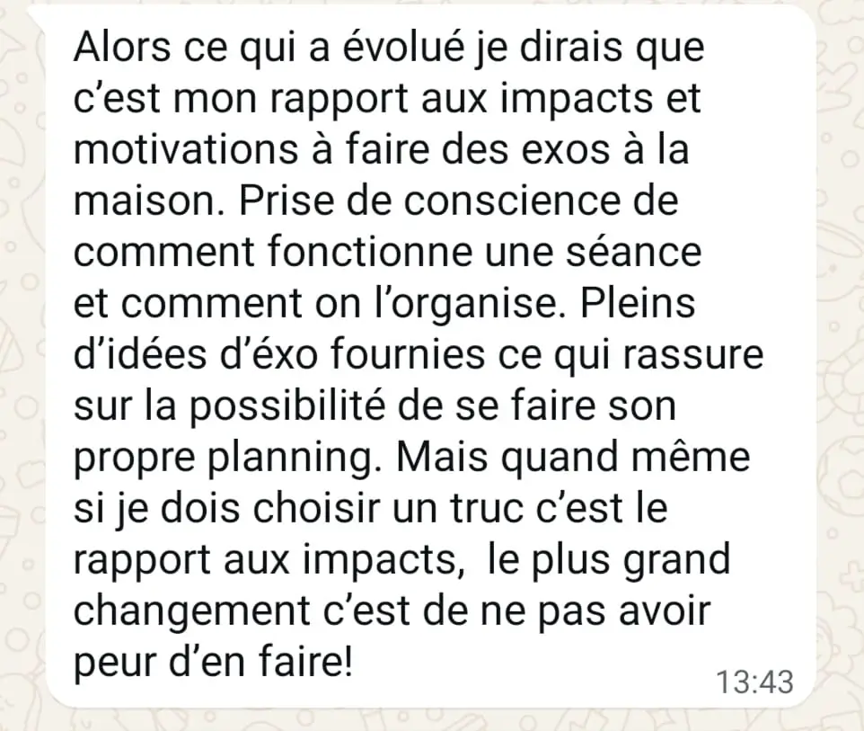 L'Avis de Carine sur l'accompagnement Bouger avec l'Endo